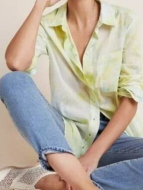 Pilcro Cate Classic Tie-Dye Buttondown